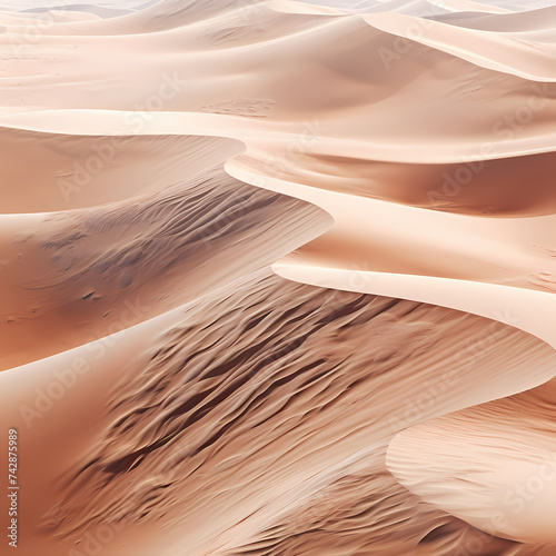 Abstract sand dunes in a desert. 