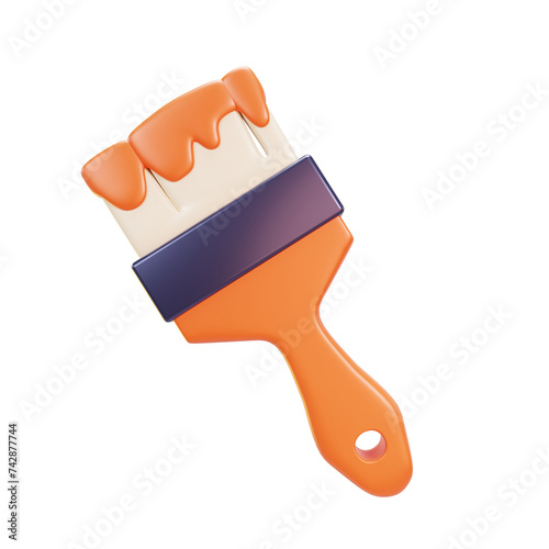 3d paint brush icon