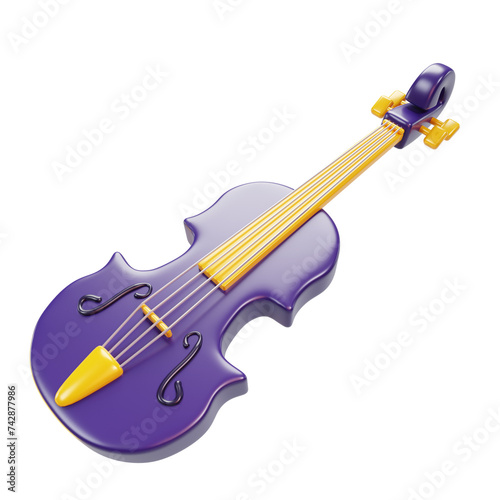 3d violin icon