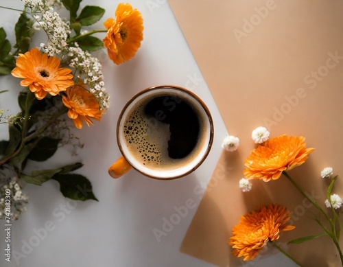 cup of coffee, negative space