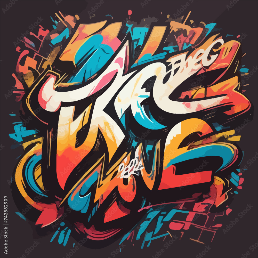 Cool Graffity Text Vector for T-Shirt Design