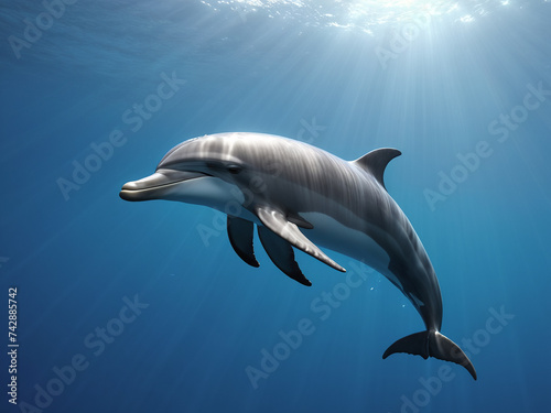 3d rendering of dolphin - generated by ai
