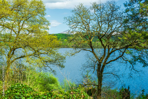 nature sceneries along the road from Tyndrum to the village of Loch Awe in Argyll and Bute, Scotland photo