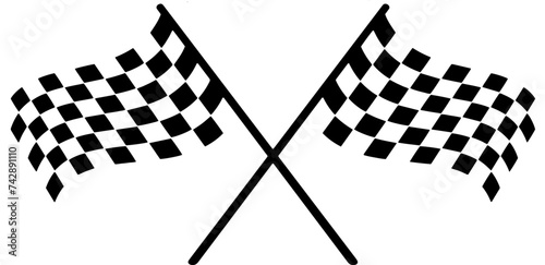 checkered flag vector illustration