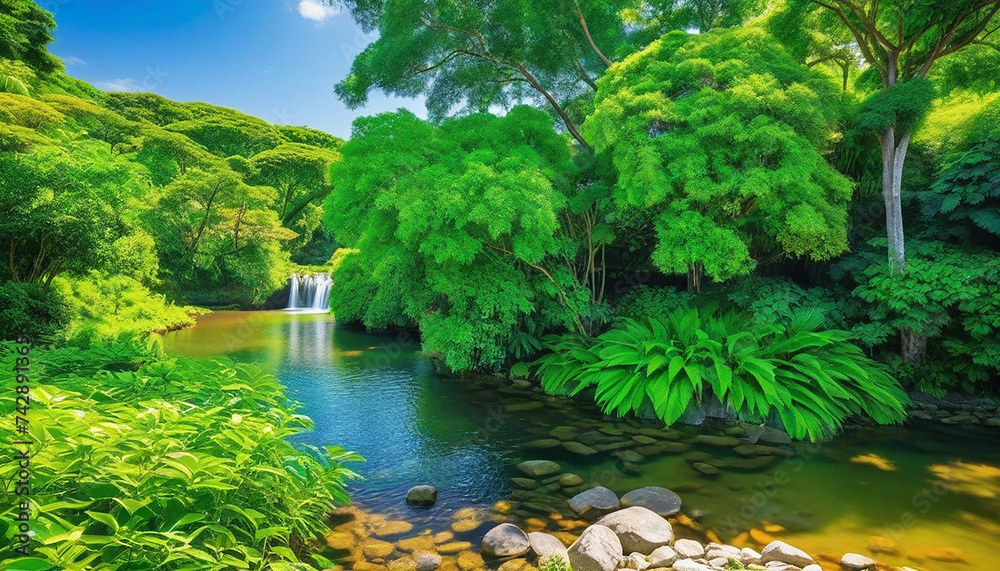 Lush Green Garden Delight: High-Definition Wallpaper for a Refreshing ...