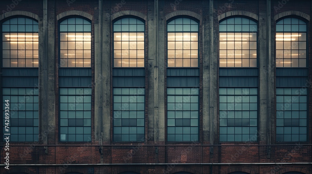 A photo of a series of repetitive windows