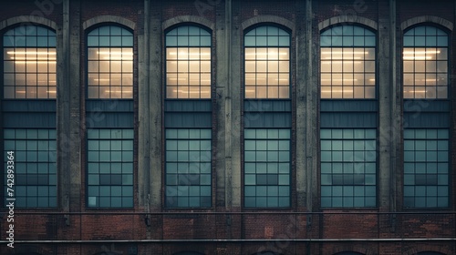 A photo of a series of repetitive windows