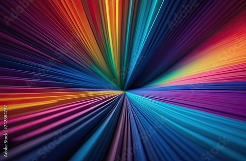 Multicolored abstract 3D modeling, curved volumetric lines background. Technology futuristic background.