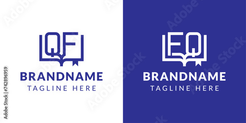 Letters QF and FQ Book Logo, suitable for business related to book with FQ or QF initials