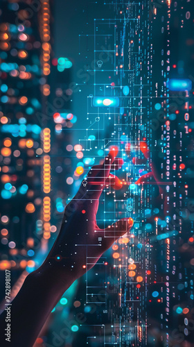 Depicting the future of business with digital technologies at its core ensuring a fluid interconnected work environment