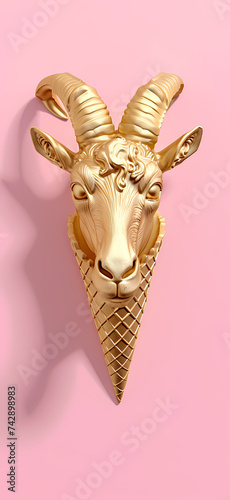 Ice cream, golden goat edition © Nicco 