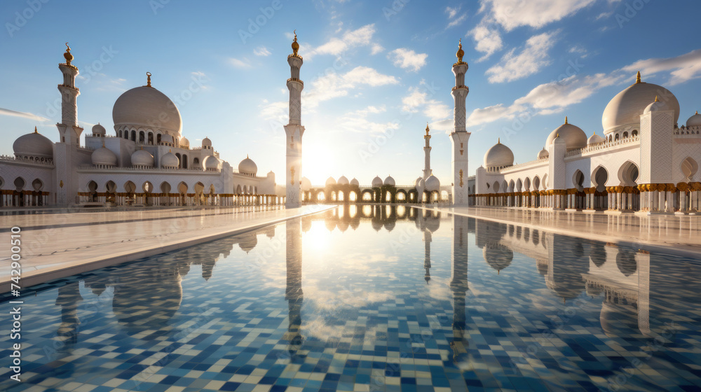Obraz premium Abu Dhabi, Sheikh Zayed Grand Mosque in the Abu Dhabi. UAE.