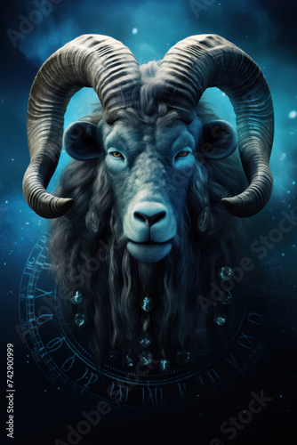 Astrology calendar, Capricorn zodiac sign.