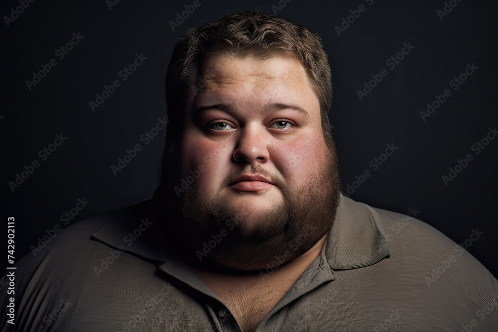 portrait of a big overweight man portrait of a big overweight man