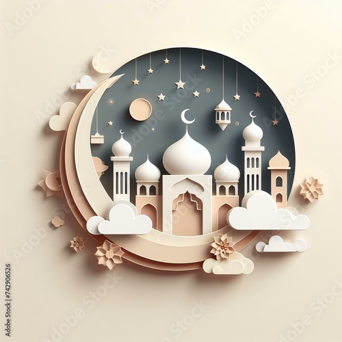 Ramadã, Ramadão, Ramadan, Eid Mubarak, festa abençoada, festival abençoado, árabes, muçulmanos, espiritualidade, festa, celebração, feriado, jejum, saudação, festival, nono mês, calendário lunar photo