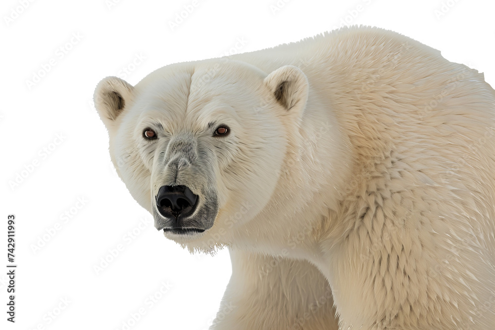 Polar bear isolated on white Polar bear isolated on white