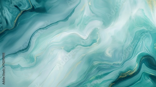 An ethereal acrylic pour artwork that combines the tranquility of the sea with the elegance of marble textures. 