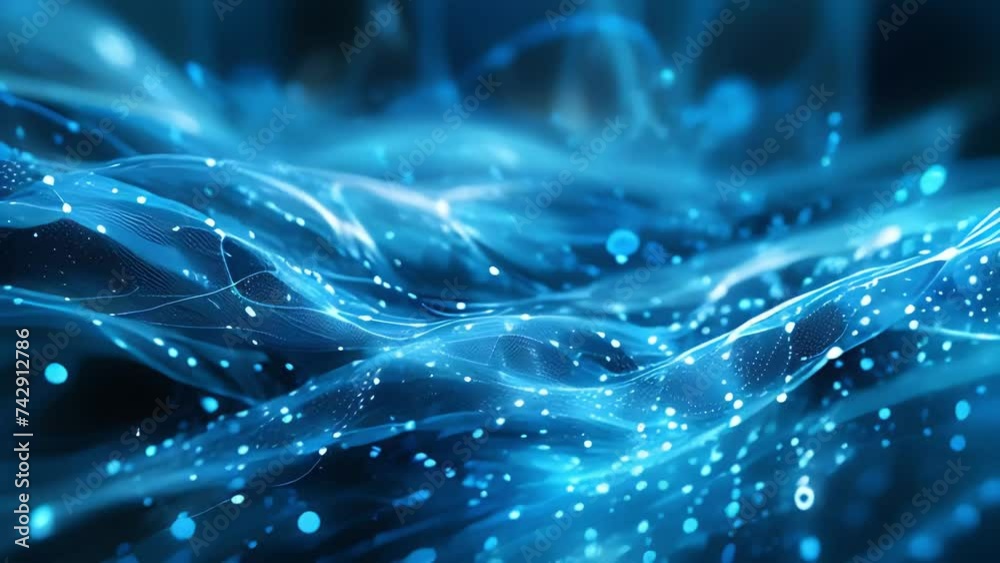 Abstract blue wave background