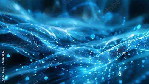 Abstract blue wave background