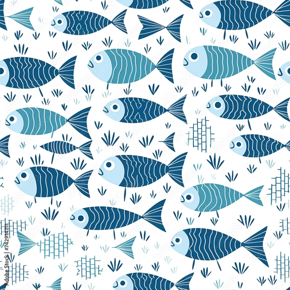 Seamless pattern fish Seamless pattern fish