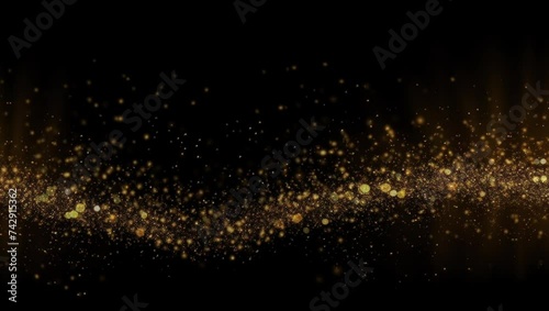 Gold Glitter Abstract Background with Sparkle Shine Light in Slow Motion. 4K Silver Golden Background Video photo