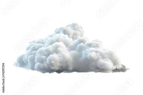 3d cloud isolated on transparent background