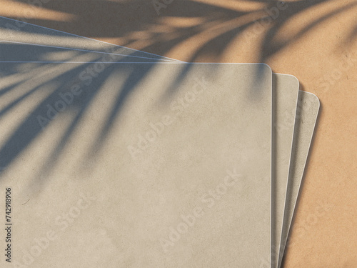 Paper base for logo mockup photo