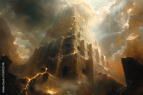 Tower of Babel or Babylon , from the Bible photo