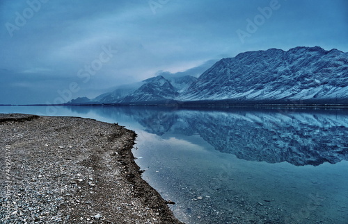 Tortkul Reservoir on the way from the city of Razzakov (formerly Isfana) to the city of Batken, Kyrgyzstan, Batken Region photo