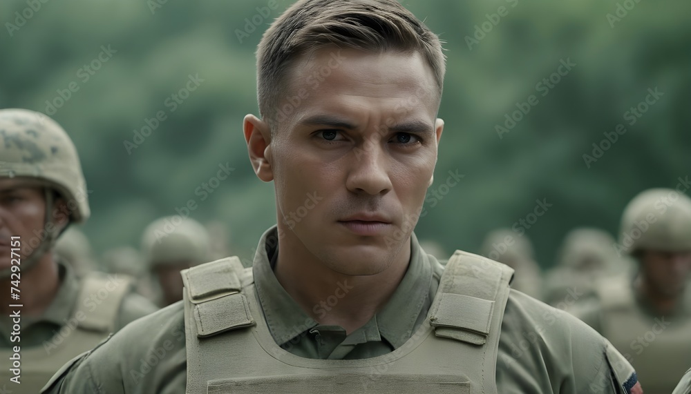 Fototapeta premium portrait of a soldier