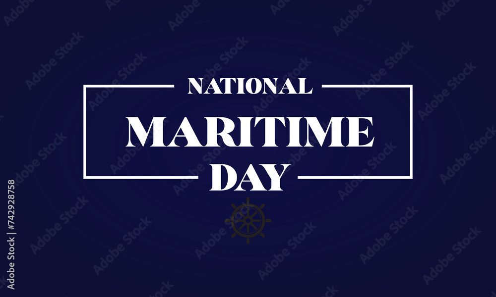 National Maritime Day Text With Usa Flag Design National Maritime Day Text With Usa Flag Design