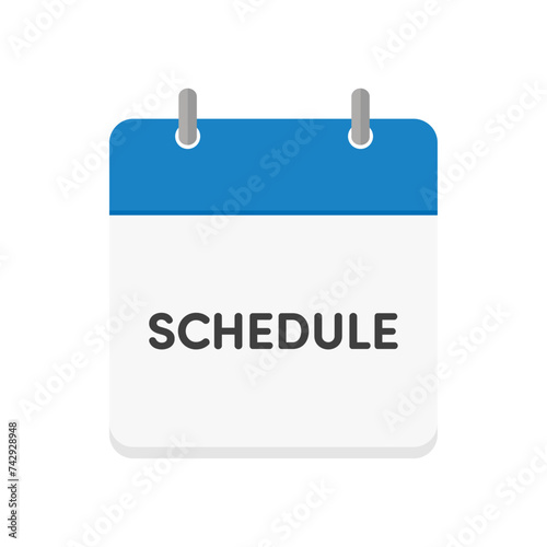 SCHEDULEの文字とカレンダーのアイコン - シンプルなスケジュール･日程のイメージ素材