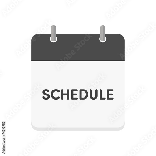 SCHEDULEの文字とカレンダーのアイコン - シンプルなスケジュール･日程のイメージ素材