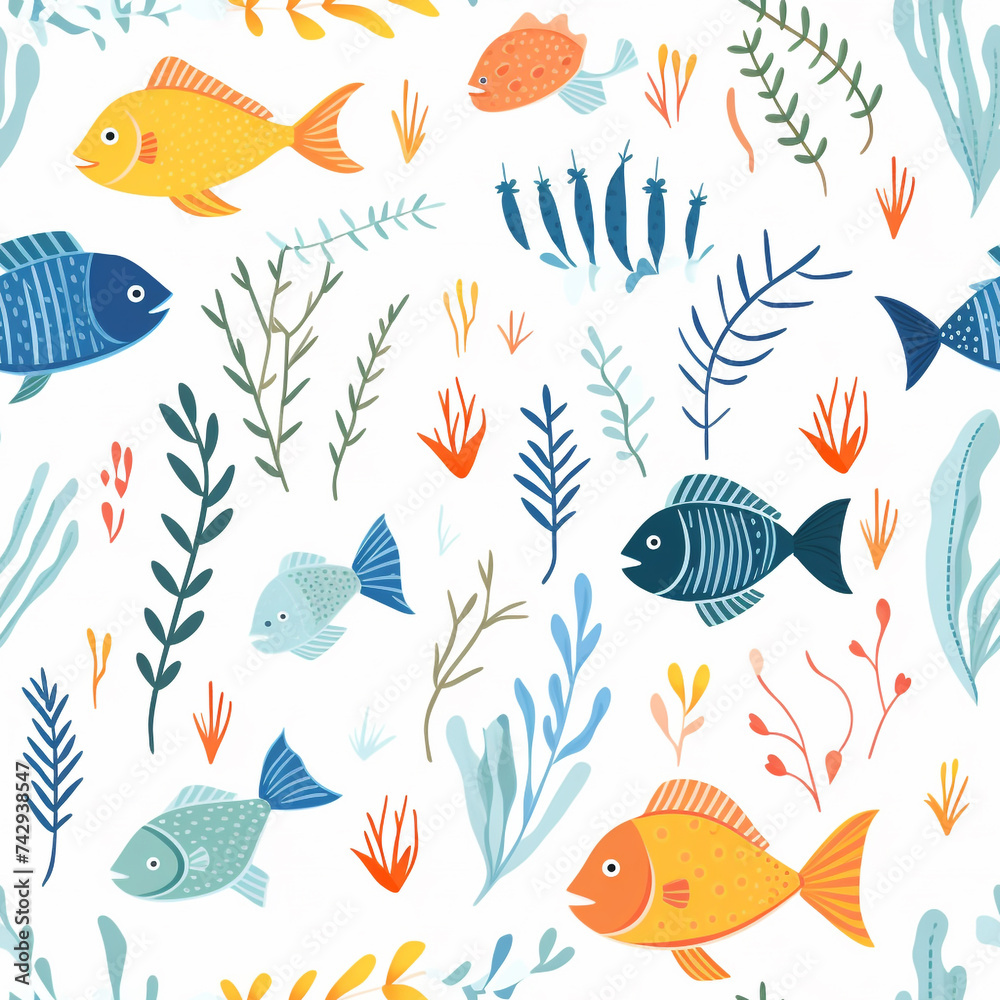 Seamless pattern fish Seamless pattern fish