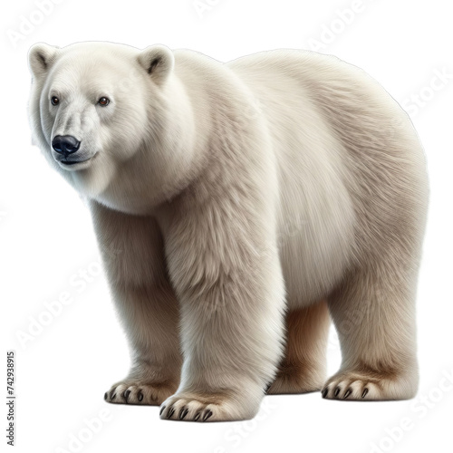 polar bear isolated on transparent background, png