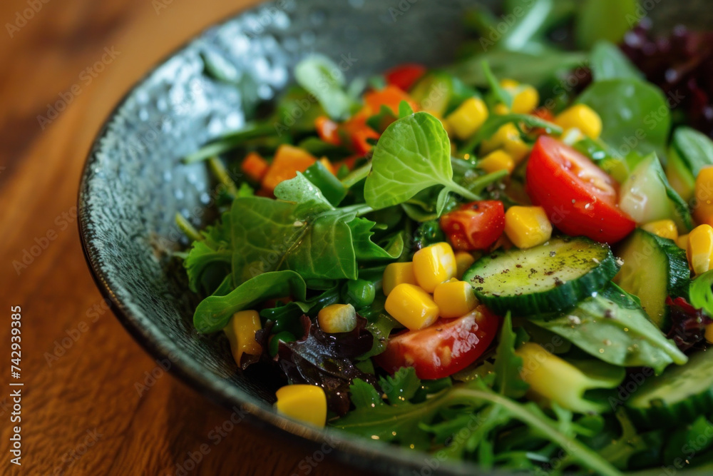 Fresh Garden Salad Close-Up Fresh Garden Salad Close-Up