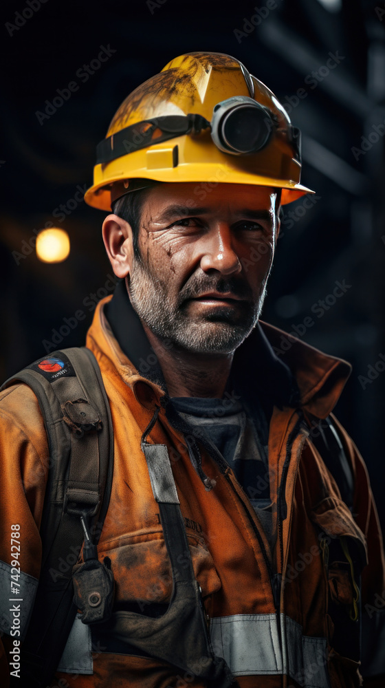 A mining engineer at a mine site. A mining engineer at a mine site.