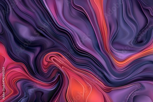 Abstract Colorful Liquid Flow Background with Swirls and Waves