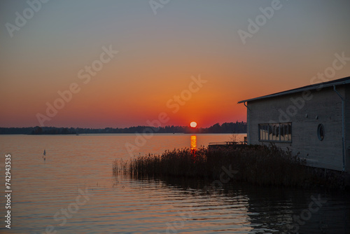 sunset over the lake © O G