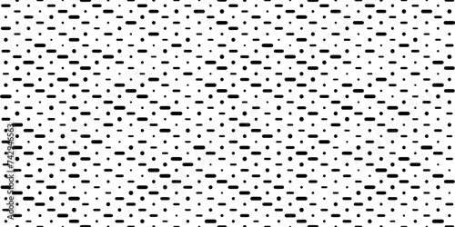 dashed line pattern with small circle. striped background. Different size pattern. seamless texture. short lines with rounded corner. vector illustration