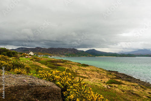 nature sceneries along the wester ross route, highlands Scotland photo