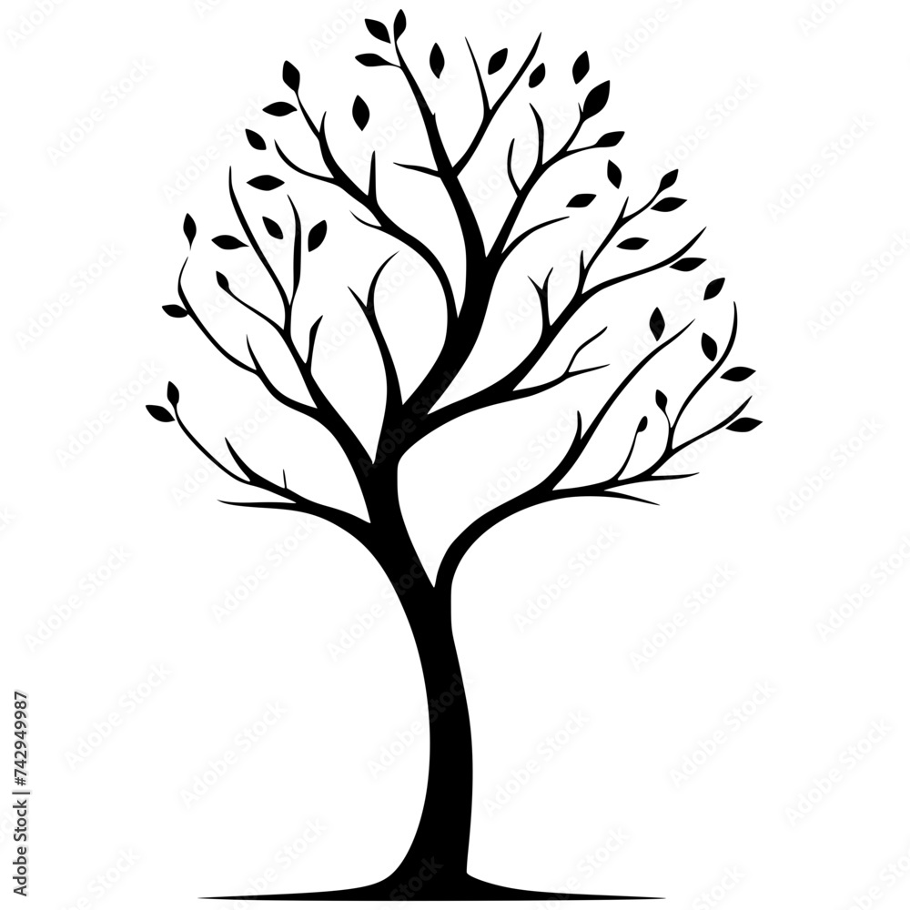 Fototapeta premium Tree logo silhouette