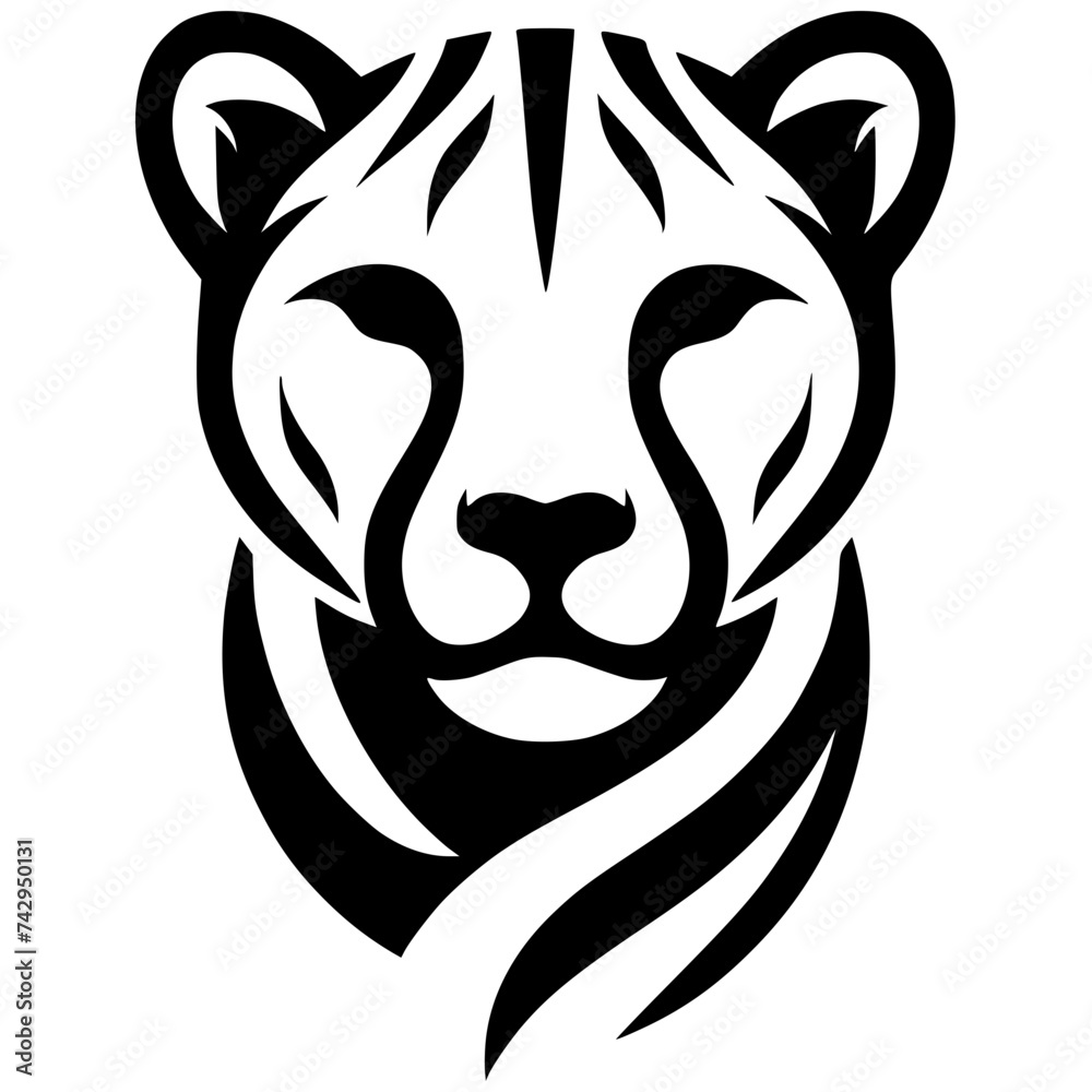 Simple cheetah silhouette Simple cheetah silhouette