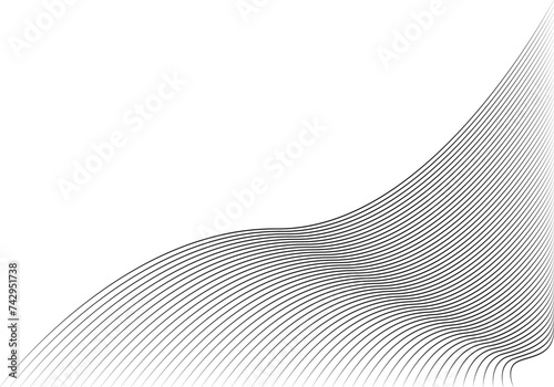 Fondo de malla negra de líneas curvas en fondo blanco.