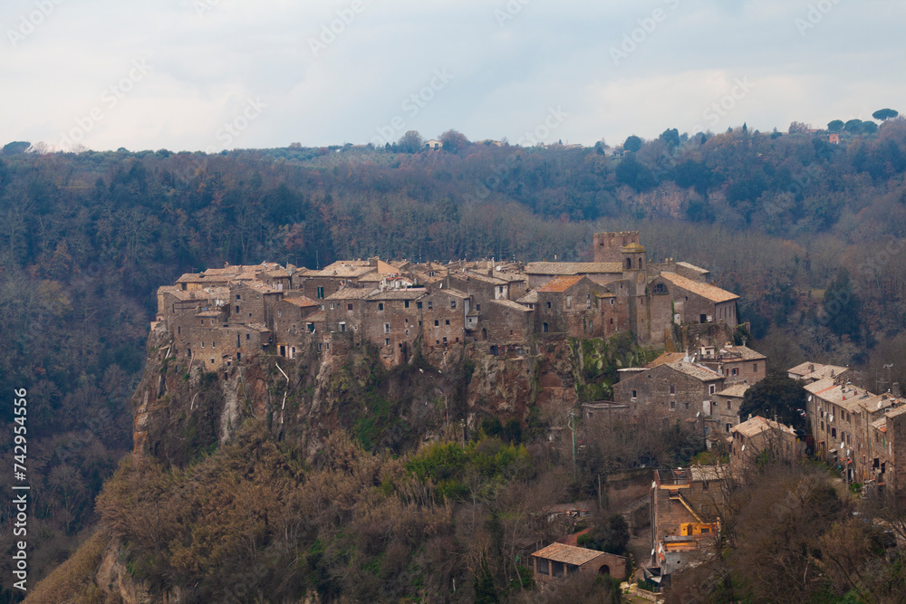 Calcata, an ancient village in Lazio, offers picturesque landscapes and historic charm.