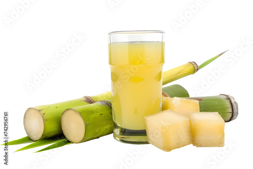Sugar cane juice and sugar cubes PNG
