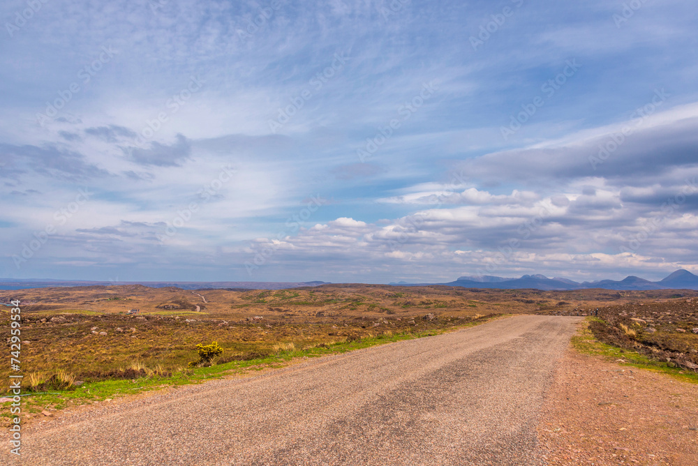 nature sceneries along the wester ross route, highlands Scotland