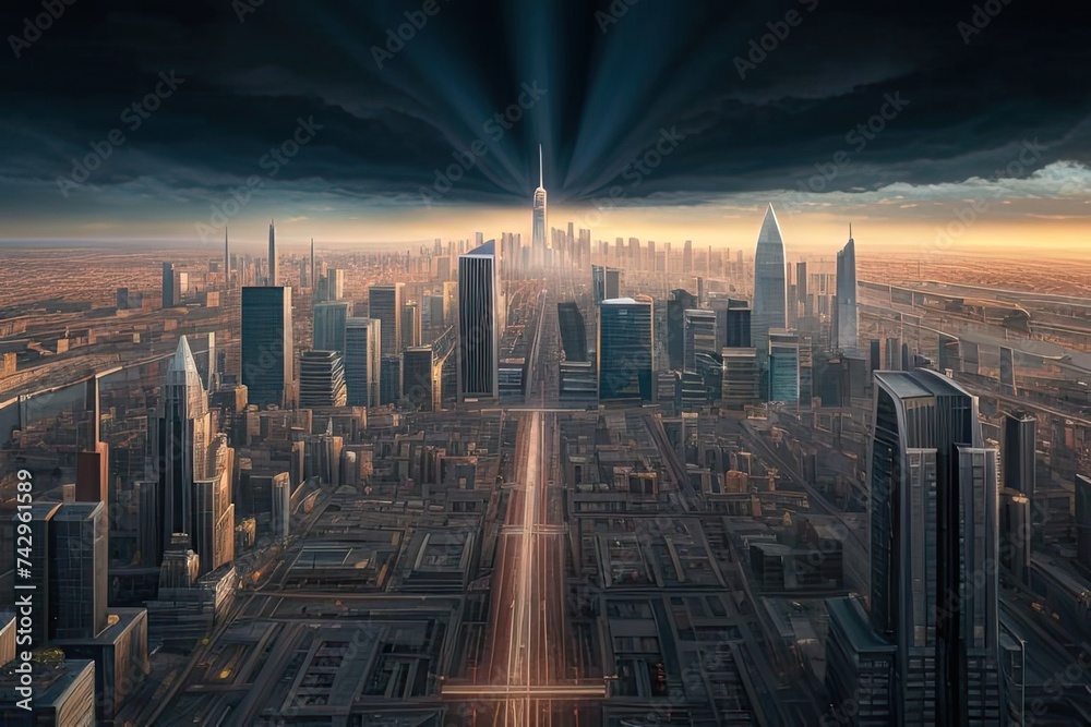 Fototapeta premium city skyline