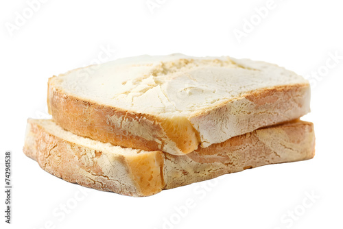 Slices of bread isolated on transparent background