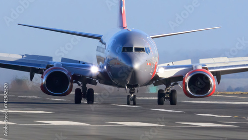 Closeup of taxiing G-JZBL after Just landing at EMA